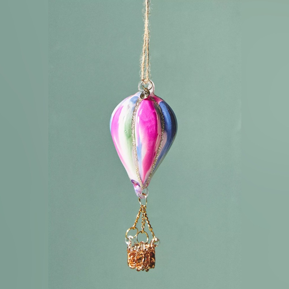 New🌟Anthropologie-Pastel Hot Air Balloon Ornament